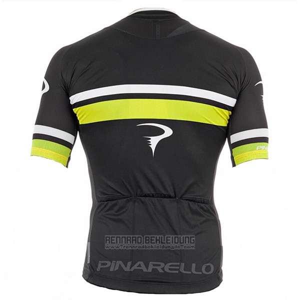 2017 Fahrradbekleidung Pinarello Shwarz und Gelb Trikot Kurzarm und Tragerhose