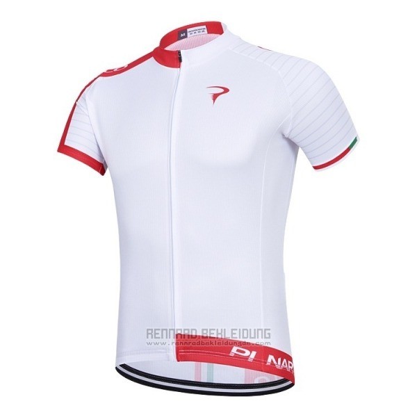 2018 Fahrradbekleidung Pinarello Wei Rot Trikot Kurzarm und Tragerhose