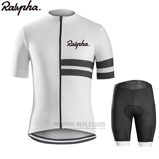 2019 Fahrradbekleidung Ralph Wei Shwarz Trikot Kurzarm und Tragerhose