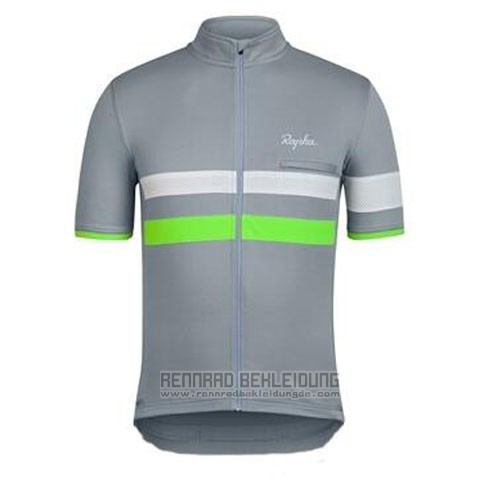 2015 Fahrradbekleidung Rapha Grau und Grun Trikot Kurzarm und Tragerhose