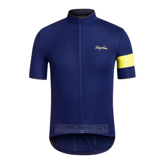 2016 Fahrradbekleidung Rapha Blau und Shwarz Trikot Kurzarm und Tragerhose