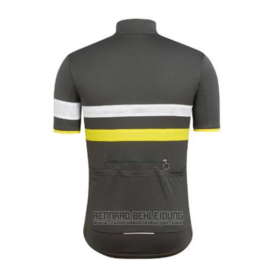 2018 Fahrradbekleidung Ralph Shwarz und Gelb Trikot Kurzarm und Tragerhose