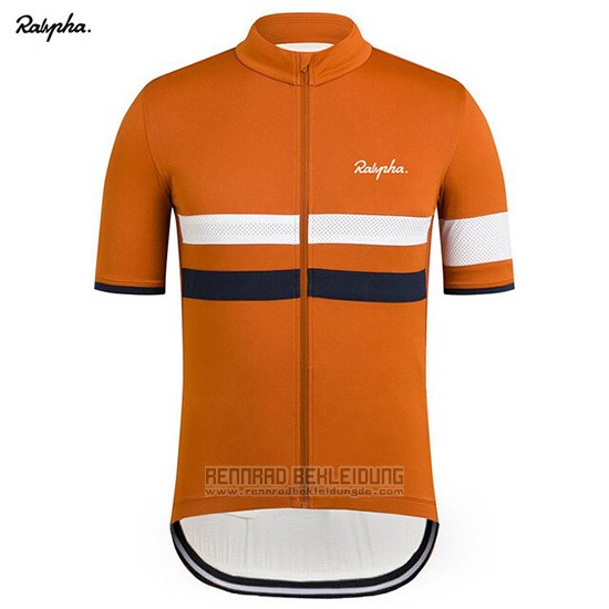 2019 Fahrradbekleidung Rapha Orange Wei Trikot Kurzarm und Overall