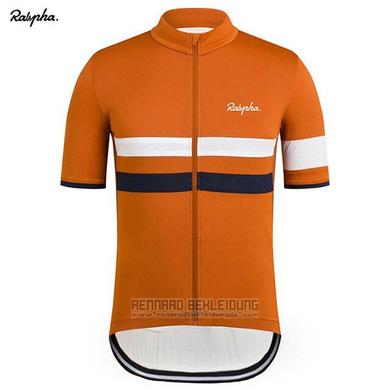 2019 Fahrradbekleidung Rapha Orange Wei Trikot Kurzarm und Overall - zum Schließen ins Bild klicken