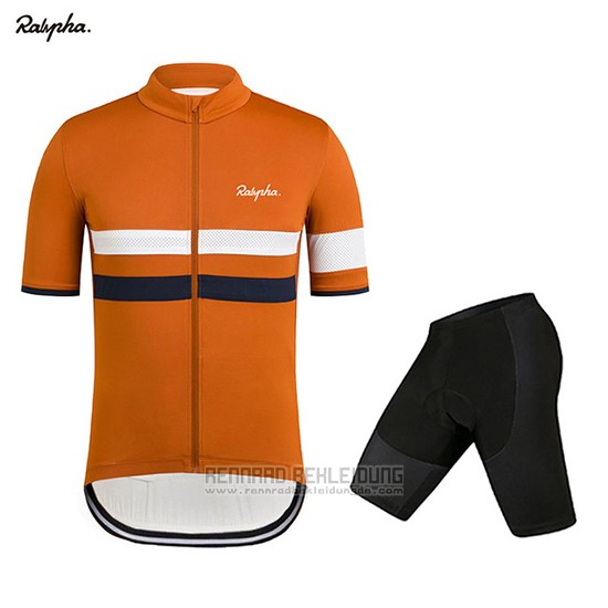 2019 Fahrradbekleidung Rapha Orange Wei Trikot Kurzarm und Overall - zum Schließen ins Bild klicken