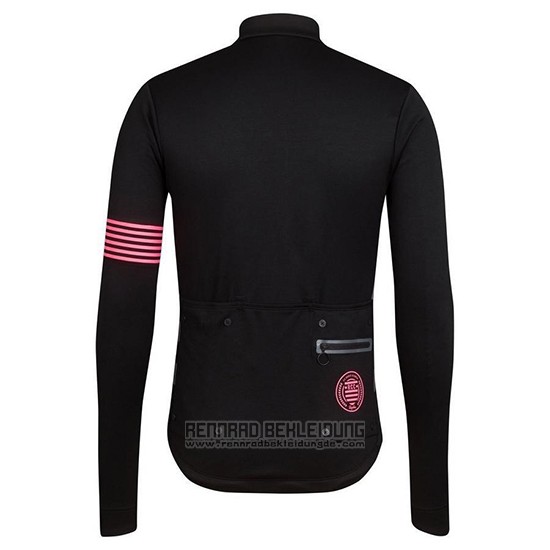 2019 Fahrradbekleidung Rapha Shwarz Rosa Trikot Langarm und Tragerhose - zum Schließen ins Bild klicken