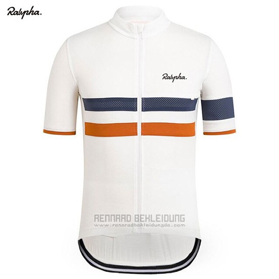 2019 Fahrradbekleidung Rapha Wei Orange Trikot Kurzarm und Overall