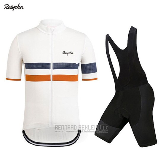 2019 Fahrradbekleidung Rapha Wei Orange Trikot Kurzarm und Overall