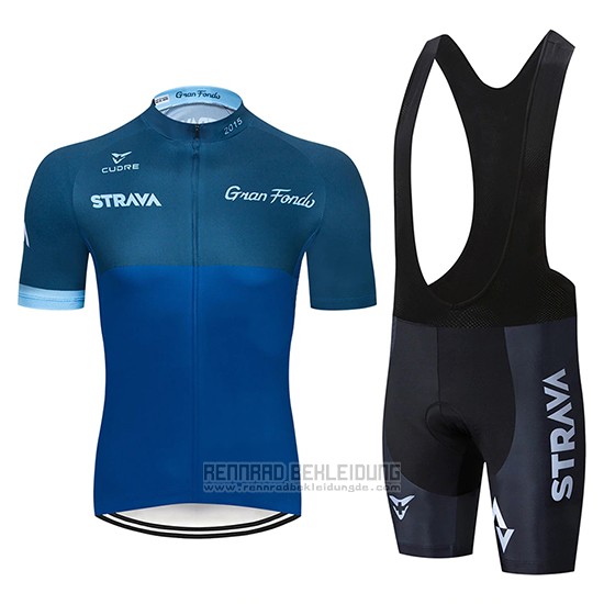 2019 Fahrradbekleidung STRAVA Dunkel Blau Trikot Kurzarm und Overall