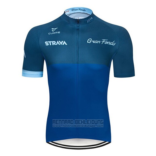 2019 Fahrradbekleidung STRAVA Dunkel Blau Trikot Kurzarm und Overall - zum Schließen ins Bild klicken