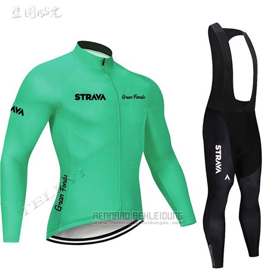 2019 Fahrradbekleidung STRAVA Grun Trikot Langarm und Overall