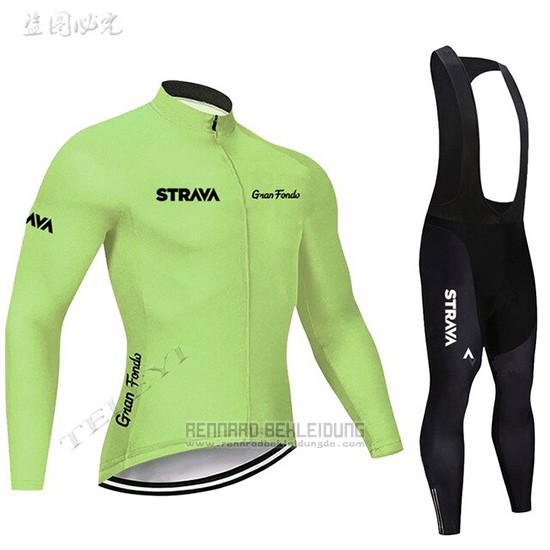 2019 Fahrradbekleidung STRAVA Lich Grun Trikot Langarm und Overall - zum Schließen ins Bild klicken