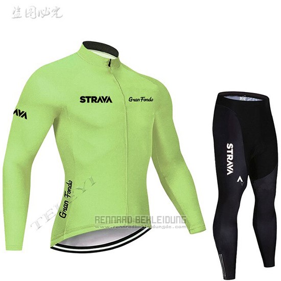 2019 Fahrradbekleidung STRAVA Lich Grun Trikot Langarm und Overall