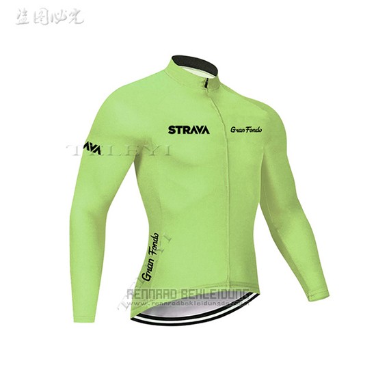 2019 Fahrradbekleidung STRAVA Lich Grun Trikot Langarm und Overall - zum Schließen ins Bild klicken
