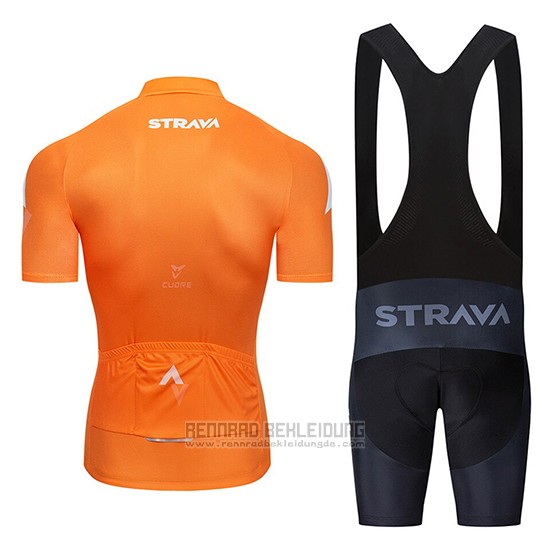 2019 Fahrradbekleidung STRAVA Orange Trikot Kurzarm und Overall - zum Schließen ins Bild klicken
