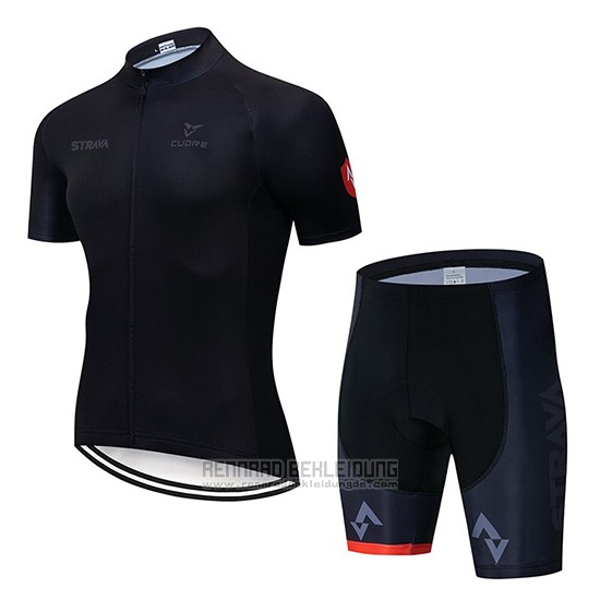 2019 Fahrradbekleidung STRAVA Shwarz Trikot Kurzarm und Overall