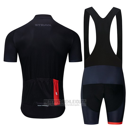 2019 Fahrradbekleidung STRAVA Shwarz Trikot Kurzarm und Tragerhose - zum Schließen ins Bild klicken