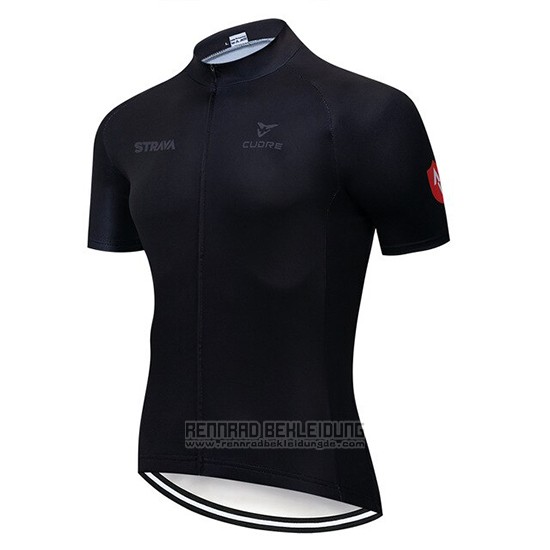 2019 Fahrradbekleidung STRAVA Shwarz Trikot Kurzarm und Tragerhose