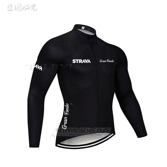 2019 Fahrradbekleidung STRAVA Shwarz Trikot Langarm und Overall - zum Schließen ins Bild klicken