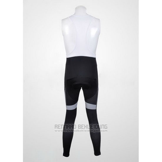 2012 Fahrradbekleidung Scott Wei und Grau Trikot Langarm und Tragerhose