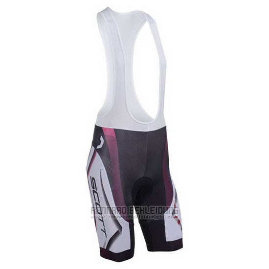 2013 Fahrradbekleidung Scott Wei und Fuchsie Trikot Kurzarm und Tragerhose