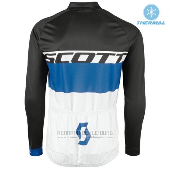 2016 Fahrradbekleidung Scott Blau und Wei Trikot Langarm und Tragerhose