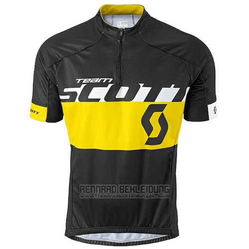 2016 Fahrradbekleidung Scott Gelb Trikot Kurzarm und Tragerhose