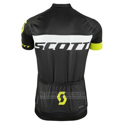 2016 Fahrradbekleidung Scott Grun und Shwarz Trikot Kurzarm und Tragerhose - zum Schließen ins Bild klicken