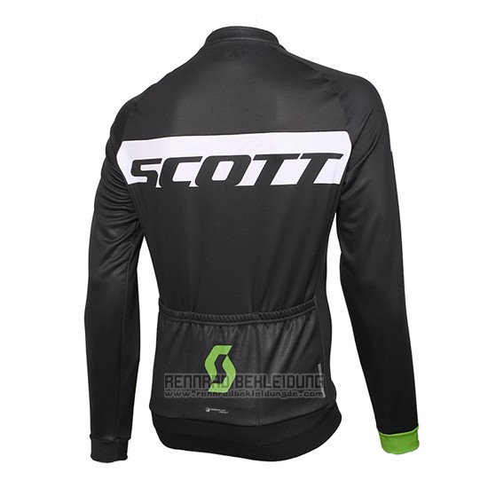 2016 Fahrradbekleidung Scott Grun und Shwarz Trikot Langarm und Tragerhose - zum Schließen ins Bild klicken