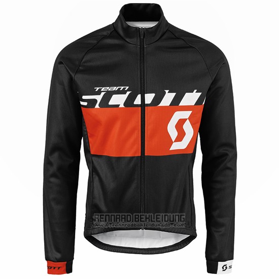 2016 Fahrradbekleidung Scott Orange und Shwarz Trikot Langarm und Tragerhose