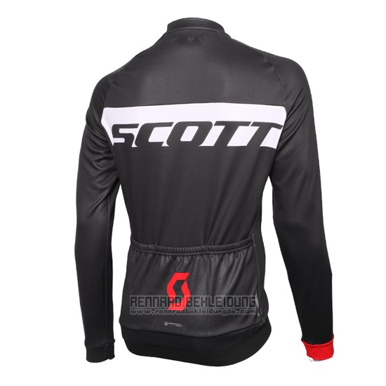 2016 Fahrradbekleidung Scott Rot und Shwarz Trikot Langarm und Tragerhose