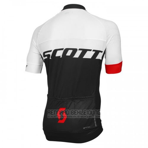 2016 Fahrradbekleidung Scott Rot und Wei Trikot Kurzarm und Tragerhose