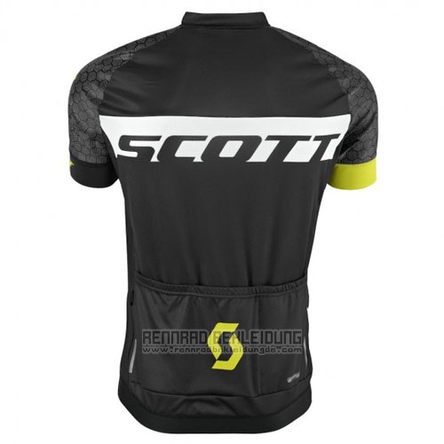 2016 Fahrradbekleidung Scott Shwarz Gelb Trikot Kurzarm und Tragerhose - zum Schließen ins Bild klicken