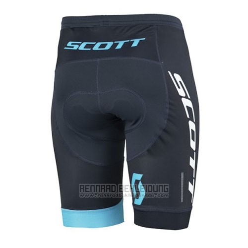 2016 Fahrradbekleidung Scott Shwarz und Blau Trikot Kurzarm und Tragerhose - zum Schließen ins Bild klicken