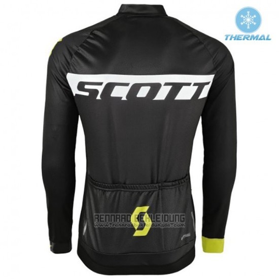 2016 Fahrradbekleidung Scott Shwarz und Grun Trikot Langarm und Tragerhose