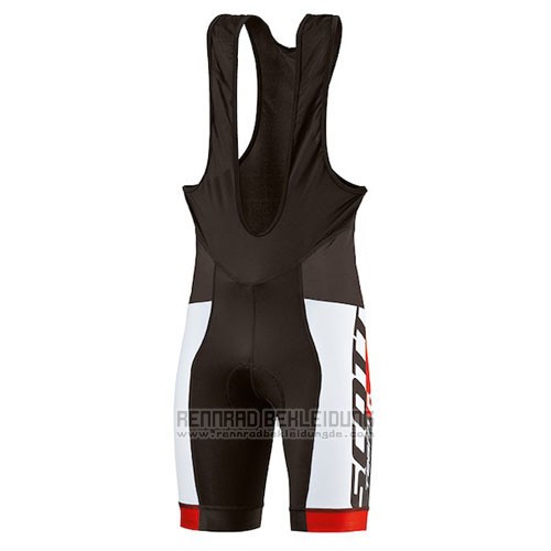 2016 Fahrradbekleidung Scott Shwarz und Rot Trikot Kurzarm und Tragerhose