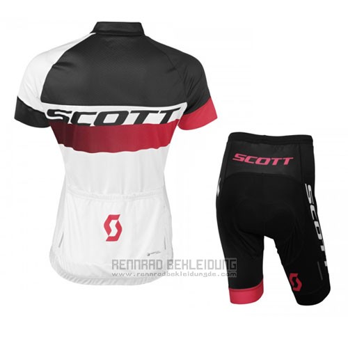 2016 Fahrradbekleidung Scott Shwarz und Wei Trikot Kurzarm und Tragerhose