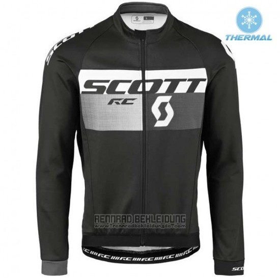 2016 Fahrradbekleidung Scott Shwarz und Wei Trikot Langarm und Tragerhose