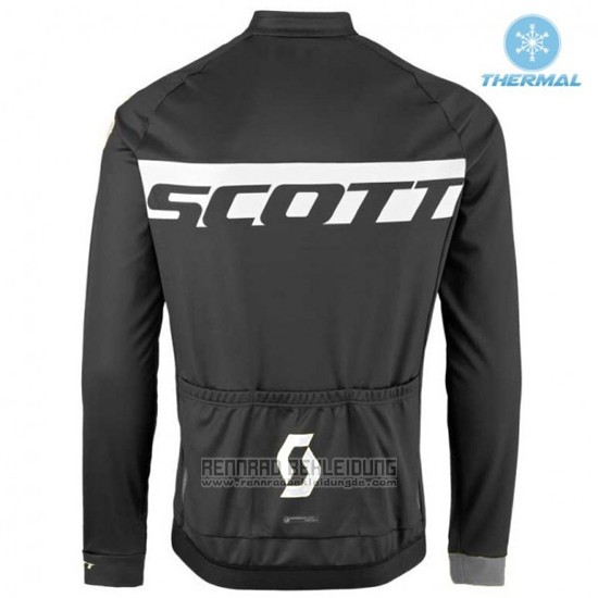 2016 Fahrradbekleidung Scott Shwarz und Wei Trikot Langarm und Tragerhose