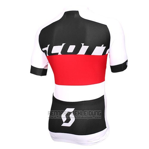 2016 Fahrradbekleidung Scott Wei Rot Trikot Kurzarm und Tragerhose