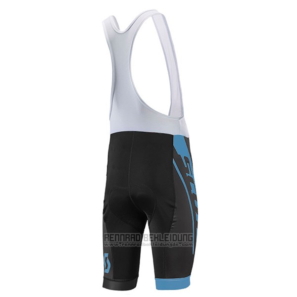 2017 Fahrradbekleidung Scott Blau Trikot Kurzarm und Tragerhose