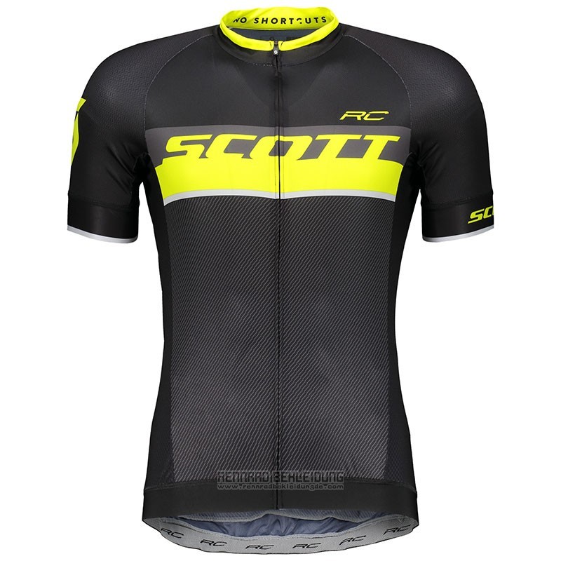 2018 Fahrradbekleidung Scott Rc Gelb Trikot Kurzarm und Tragerhose