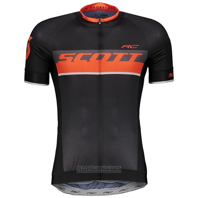 2018 Fahrradbekleidung Scott Rc Shwarz Trikot Kurzarm und Tragerhose - zum Schließen ins Bild klicken