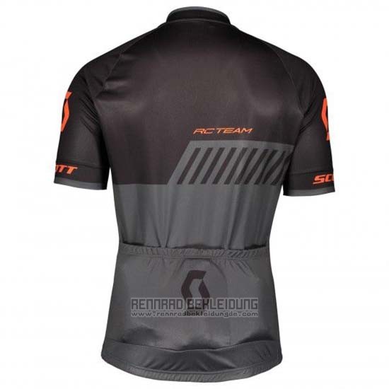 2019 Fahrradbekleidung Scott Shwarz Grau Trikot Kurzarm und Tragerhose