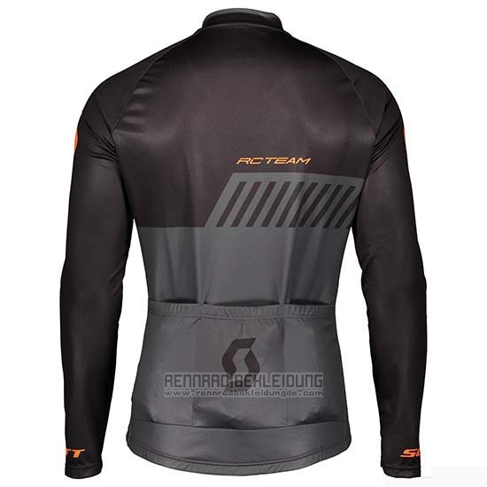 2019 Fahrradbekleidung Scott Shwarz Grau Trikot Langarm und Tragerhose