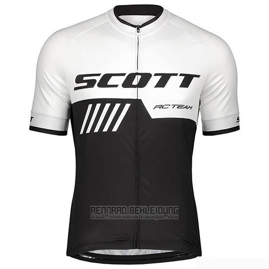 2019 Fahrradbekleidung Scott Shwarz Wei Trikot Kurzarm und Tragerhose