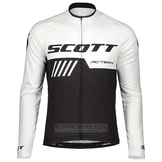 2019 Fahrradbekleidung Scott Shwarz Wei Trikot Langarm und Tragerhose