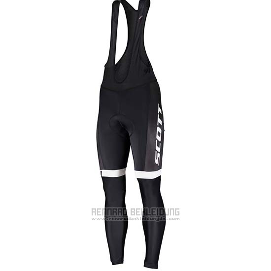 2019 Fahrradbekleidung Scott Shwarz Wei Trikot Langarm und Tragerhose