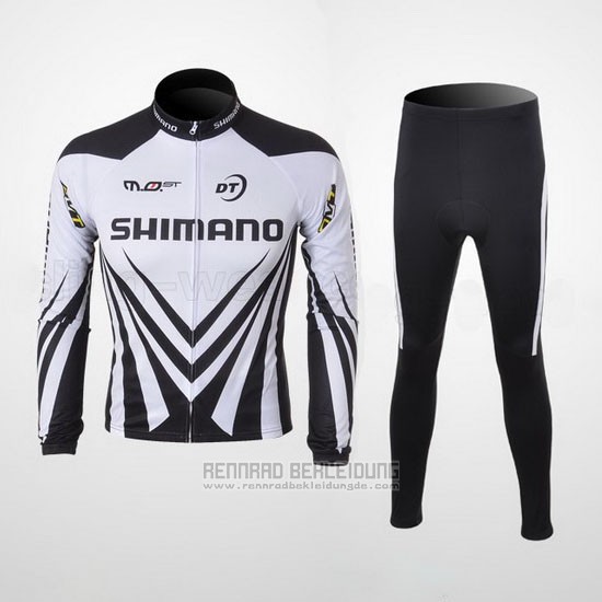2010 Fahrradbekleidung Shimano Wei und Shwarz Trikot Langarm und Tragerhose