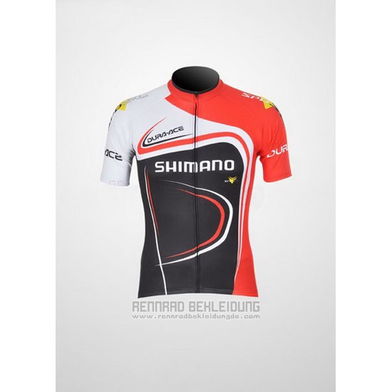 2011 Fahrradbekleidung Shimano Rot und Shwarz Trikot Kurzarm und Tragerhose